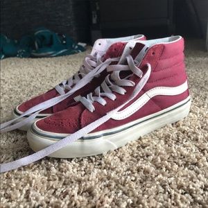 Maroon High Top Vans